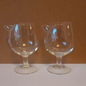Vintage Brandy Snifter Glass Pitcher Set Of 2 MCM Retro Bar
